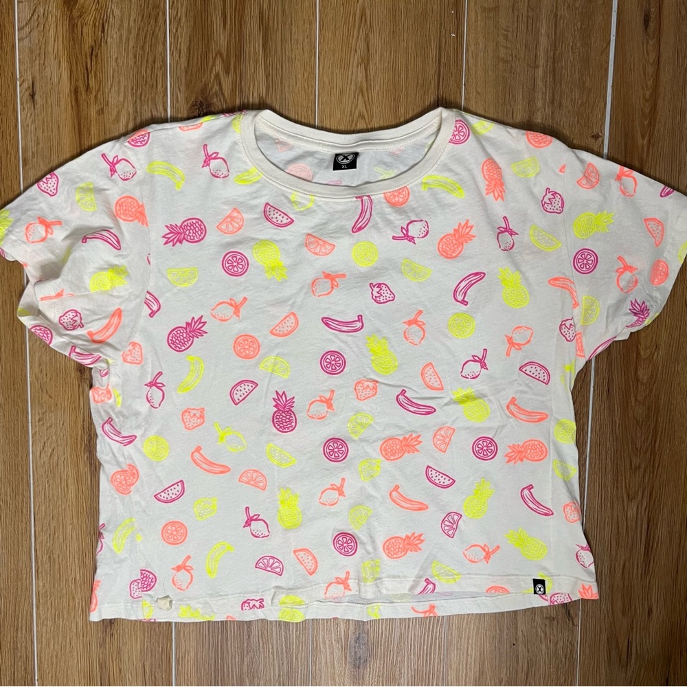 Pineapple Orange Banana Crop Top XL (X Brand)